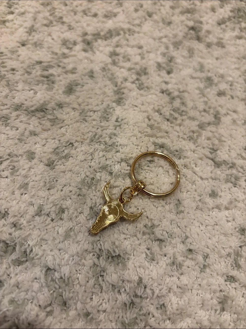 Western Bull Cattle Skull Key Chain Bag Charm NWT 2.25”